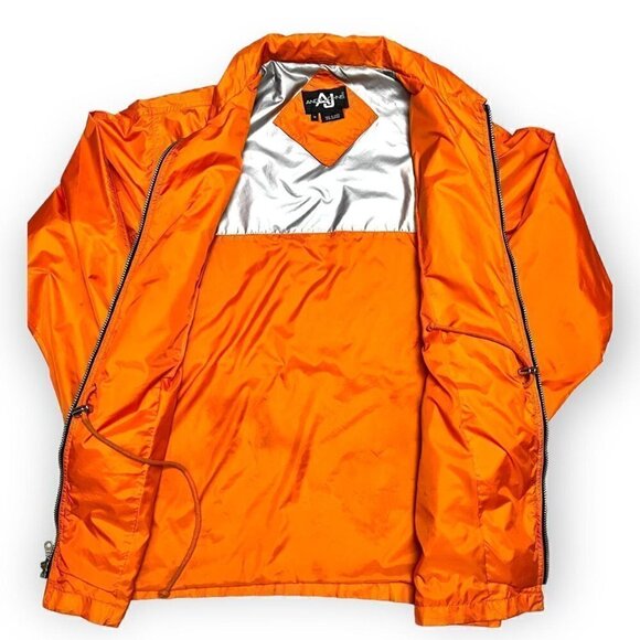 Andy John’s Vintage Y2K Orange Lightweight Designer Windbreaker Jacket - Mens M - Picture 2 of 4
